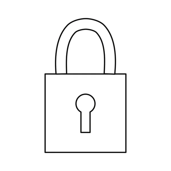 Cadeado ícone de proteção secuirty — Vetor de Stock