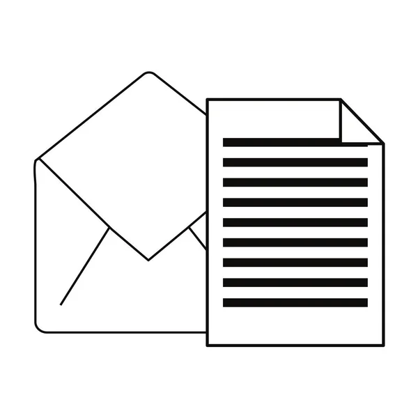 Carta sobre correo electrónico — Vector de stock
