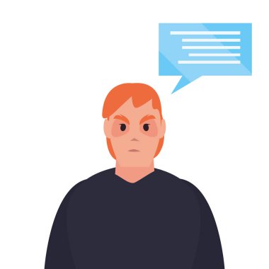 hacker adam karakter konuşma balonu