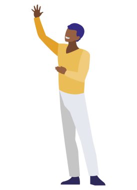 zarif afro işadamı avatar karakteri