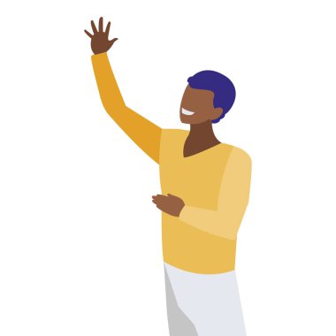 zarif afro işadamı avatar karakteri