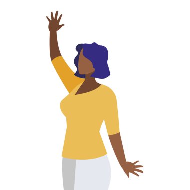 zarif afro iş kadını avatar karakteri