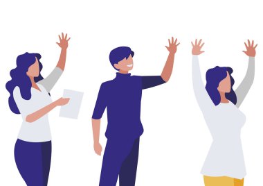 iş adamları takım çalışması karakterleri