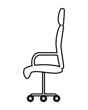 ofis sandalye izole simgesi