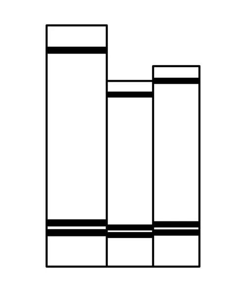 Pile des livres de texte icône — Image vectorielle