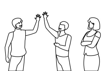 iş adamları takım çalışması karakterleri