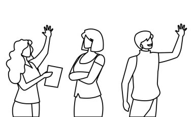 iş adamları takım çalışması karakterleri