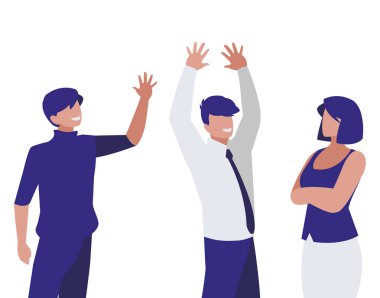 iş adamları takım çalışması karakterleri