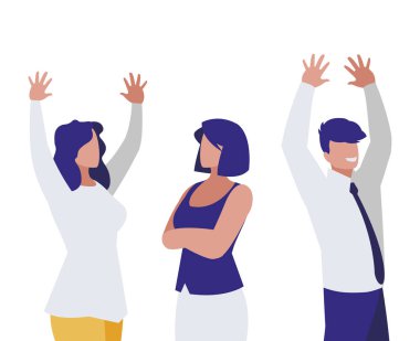 iş adamları takım çalışması karakterleri