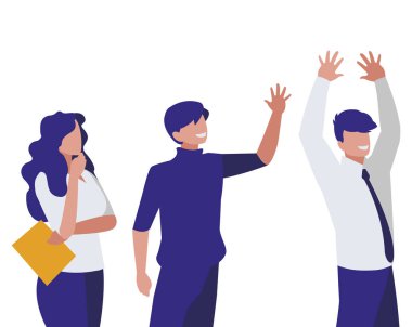 iş adamları takım çalışması karakterleri