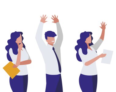 iş adamları takım çalışması karakterleri