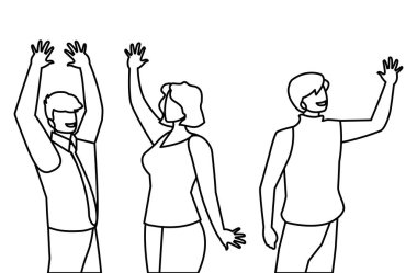 iş adamları takım çalışması karakterleri