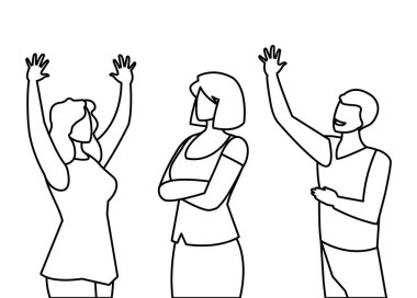 iş adamları takım çalışması karakterleri