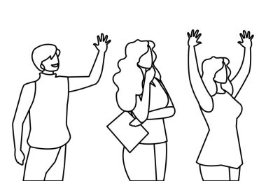 iş adamları takım çalışması karakterleri