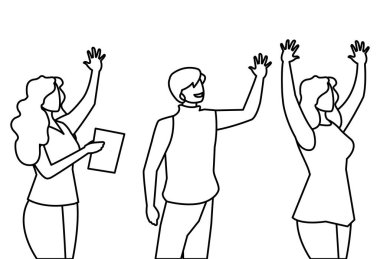 iş adamları takım çalışması karakterleri