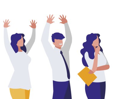 iş adamları takım çalışması karakterleri