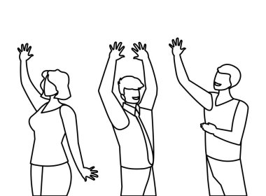 iş adamları takım çalışması karakterleri