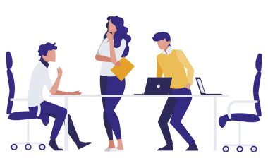 ofis sahnesinde iş adamları takım çalışması
