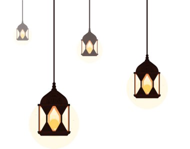 ramazan kareem lambalar asılı