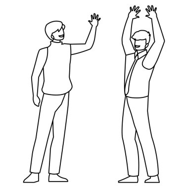 Çift işadamları avatarlar karakter