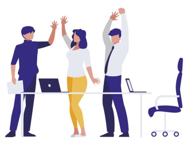 ofis sahnesinde iş adamları takım çalışması