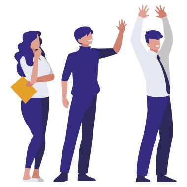 iş adamları takım çalışması karakterleri