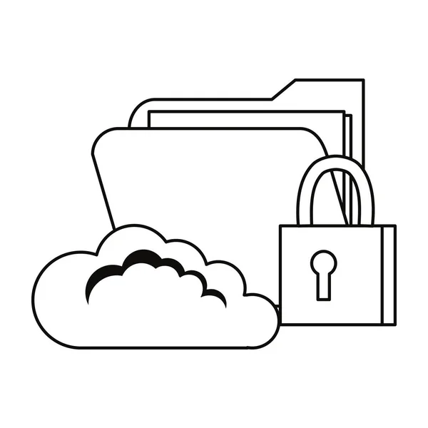 Cybersécurité protection des données — Image vectorielle