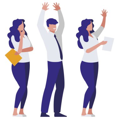 iş adamları takım çalışması karakterleri