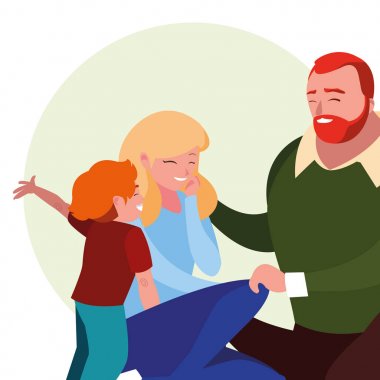 oğlu aile avatar karakteri ile ebeveynler