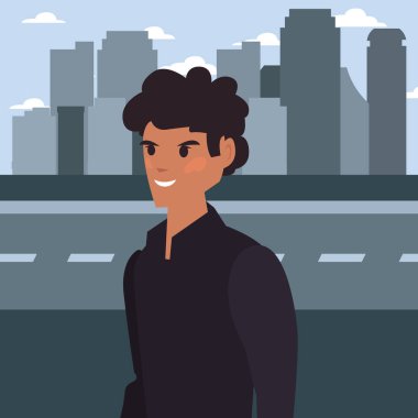 adam portre şehir sokak