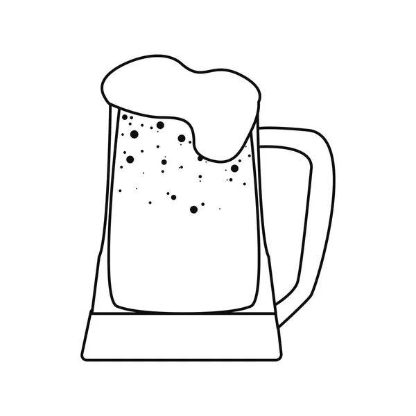 Soğuk bir bira içmek — Stok Vektör