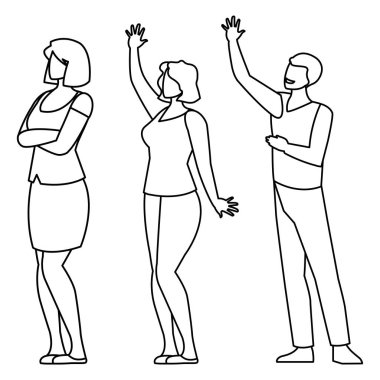 iş adamları takım çalışması karakterleri