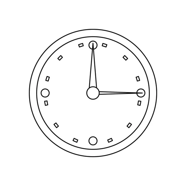 Horloge ronde icône de temps — Image vectorielle