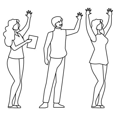 iş adamları takım çalışması karakterleri