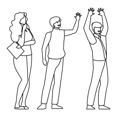 iş adamları takım çalışması karakterleri