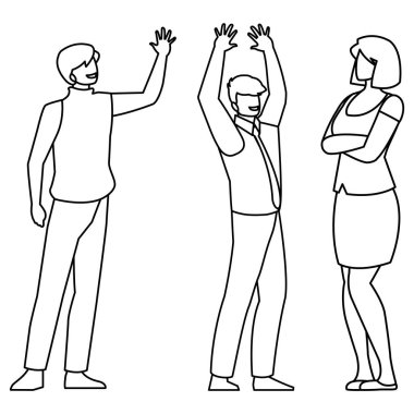 iş adamları takım çalışması karakterleri