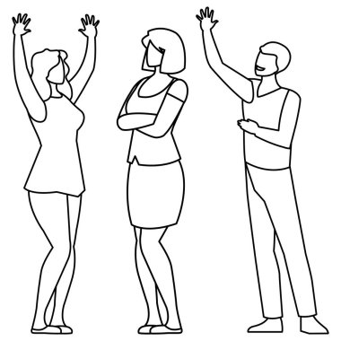 iş adamları takım çalışması karakterleri