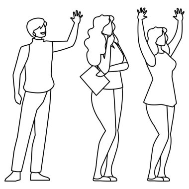 iş adamları takım çalışması karakterleri