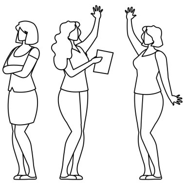 zarif iş kadınları avatarlar karakter