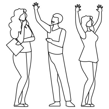 iş adamları takım çalışması karakterleri