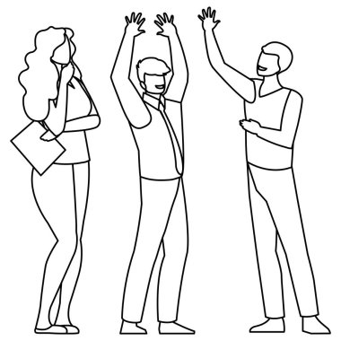 iş adamları takım çalışması karakterleri