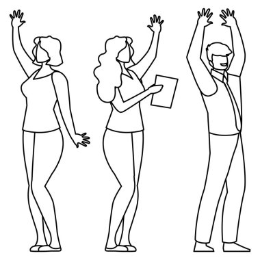 iş adamları takım çalışması karakterleri