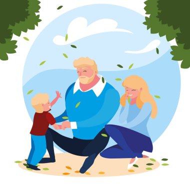 sahne doğal oğlu aile ile anne