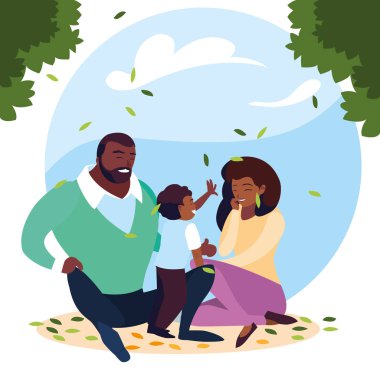 sahne doğal oğlu aile ile afro anne