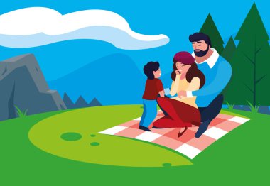 manzara doğal oğlu aile ile anne