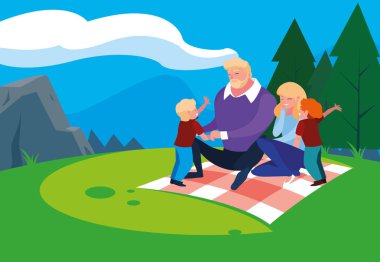 manzara doğal oğlu aile ile anne