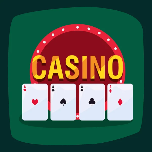 Paris de jeu de casino — Image vectorielle