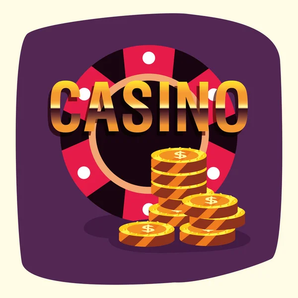 Apostas de jogo de casino — Vetor de Stock