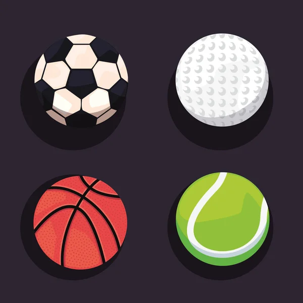 Équipement de balles de sport — Image vectorielle