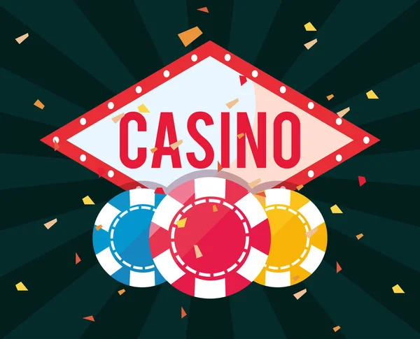 Apostas de jogo de casino — Vetor de Stock